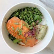 Paleo Teriyaki Salmon with Sesame Fennel Confit and Broccoli