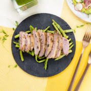Thai-style Duck Breast with Asian Greens, Asparagus and Duck Sauce